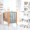 cuna colecho transformable en cama montessori cama infantil escritorio en verde y madera