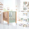 Co-sleeping cot 60x120 cm (5in1) wood/mint · Occa C166-M9555