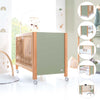 Co-sleeping cot 60x120 cm (5in1) wood/green olive · Ombra C167-M9556