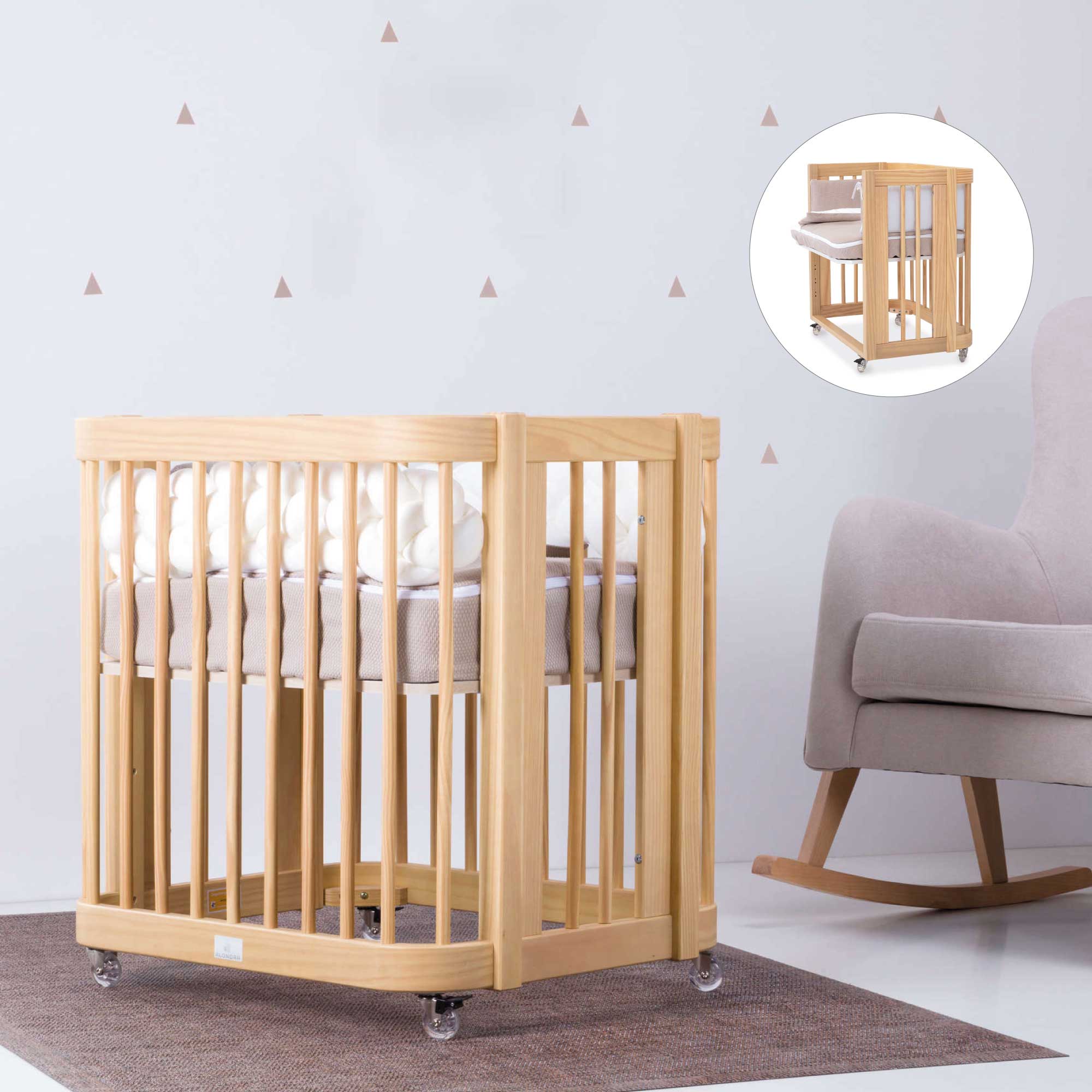 Oval baby cot online