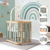 Berceau, lit bébé et lit d'enfant (4in1) bois/vert · Crea Plus Tre C351-M5057