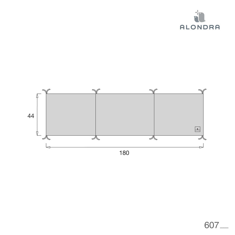Printed grey reversible bumper for cot 60x120cm · 607-114 Galaxy