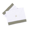 Cot/bed sheets set 70x140 cm in green-olive · 632-127 Espuma do mar