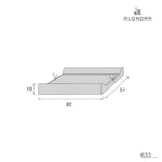 Grey bath changer cover without foam · 633-178 Carezza