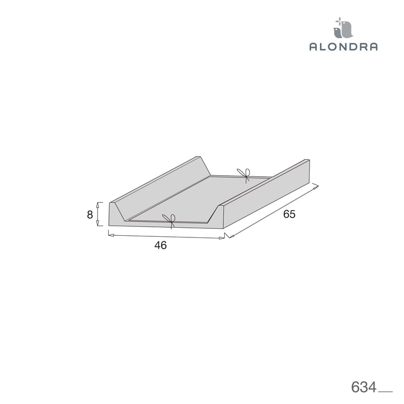 Cambiador 45x65 cm cómoda/cuna convertible 60x120 cm verde-agua · 634-181 Mare - Muebles para bebés ALONDRA