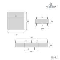 Textil für Beistellbettchen 80x50 cm grau · 650S-178 Carezza