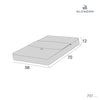 Bettbezug babybett Crea 55x70 cm grau · 751-178 Carezza