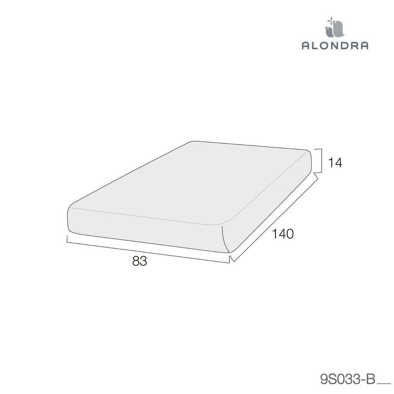 Drap-housse blanc pour lit bébé cododo 70x140 cm · 9S033-B 