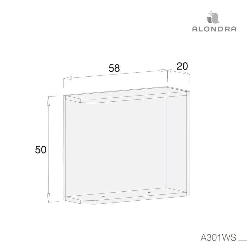 Module d'angle (50 cm) pour armoire modulaire · A301WS
