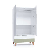 Kleiderschrank nordischen Stil (110 cm) mit Holzfüßen · Lifestyle A347R