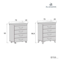 Wickelkommode mit Schubladen und Waschtisch · Joy B759