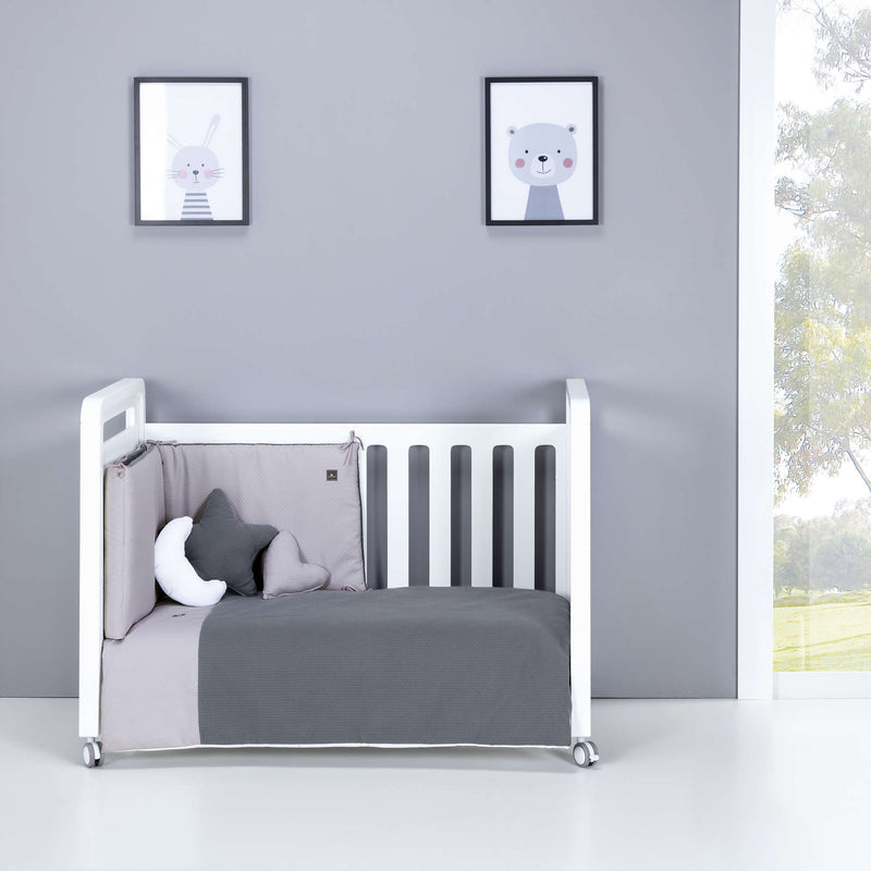 Couette pour lit bébé/lit d'enfant 70x140 cm gris