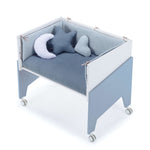 Co-sleeping textil set 50x80 quilt + 4-sided bumper · 650S-121 Alba Blu