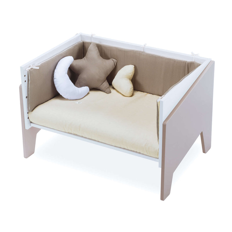 Equo co-sleeping crib lacquered in beige Alondra