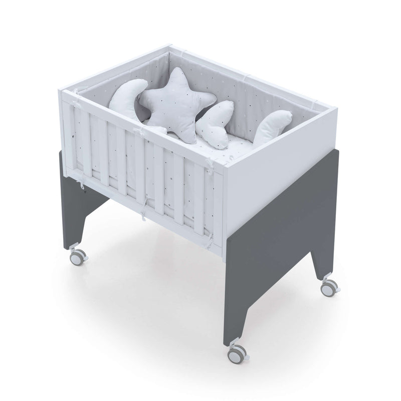 Co-sleeping crib 50x80 cm for baby (5in1) charcoal · Equo