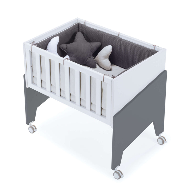 Co-sleeping crib 50x80 cm for baby (5in1) charcoal · Equo