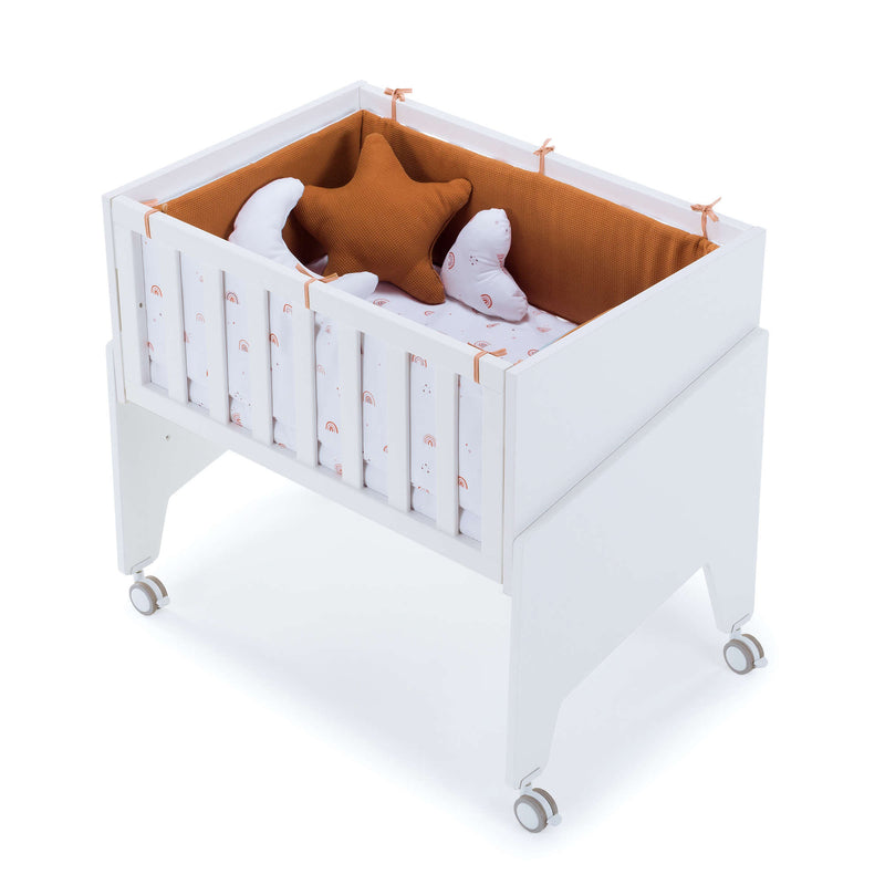 White co-sleeping crib 50x80 EQUO · C10