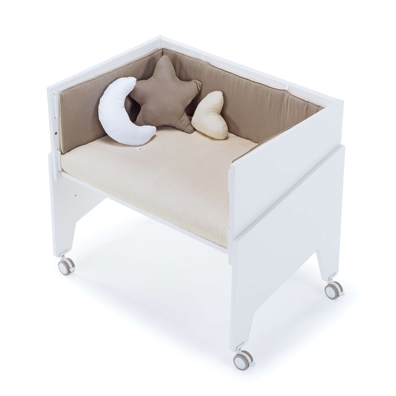 White co-sleeping crib 50x80 EQUO · C10