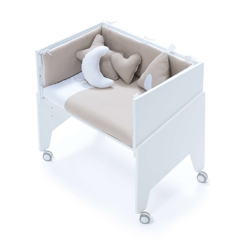 White co-sleeping crib 50x80 EQUO · C10