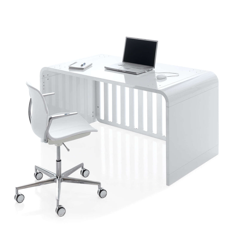 Premium cot - bed - desk with steel legs (70x140cm) · C137