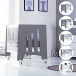 cuna colecho para bebés con estilo minimalista en color gris
