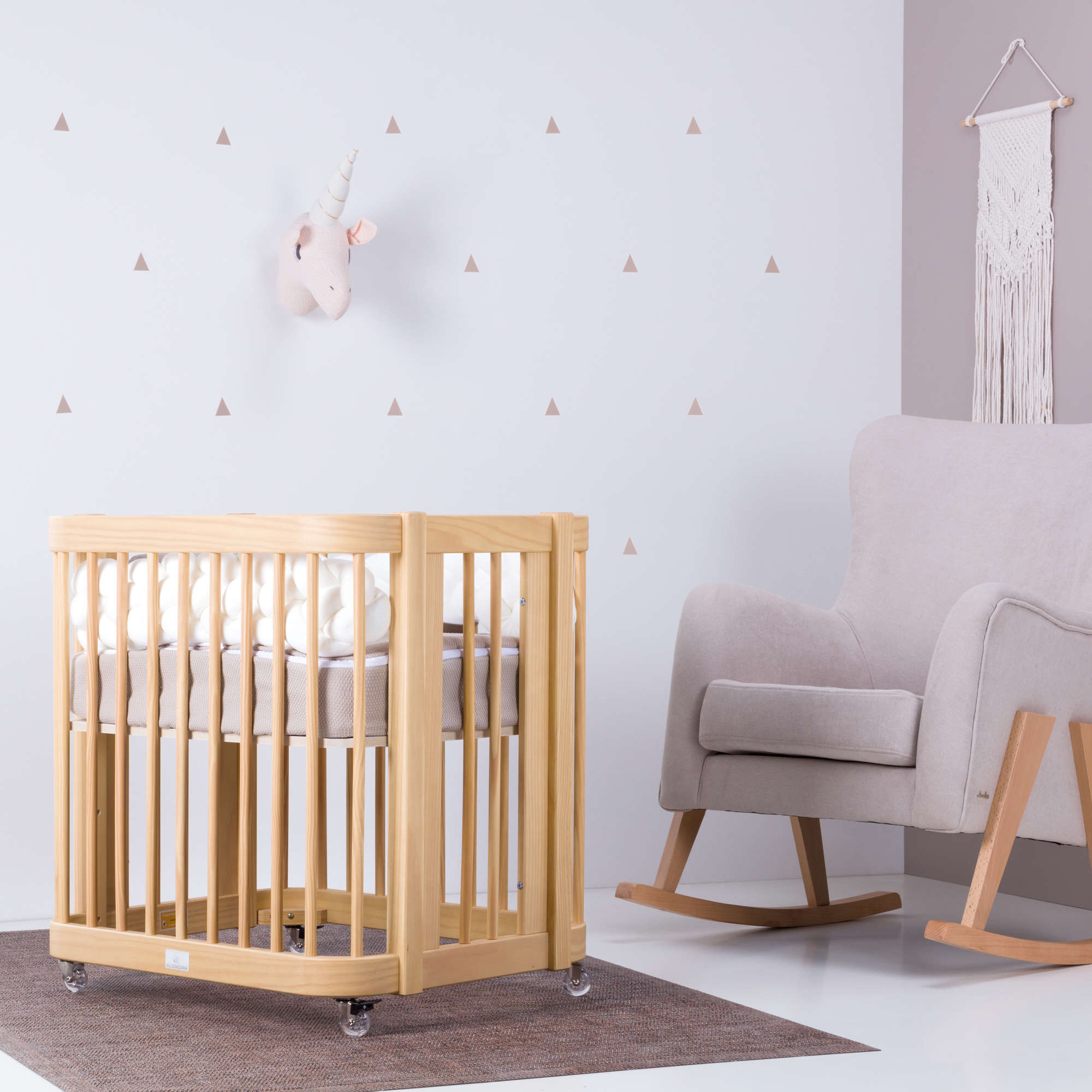 Wooden crib cot and bed all in one 4in1 Crea Tre Nomad C301 M5000