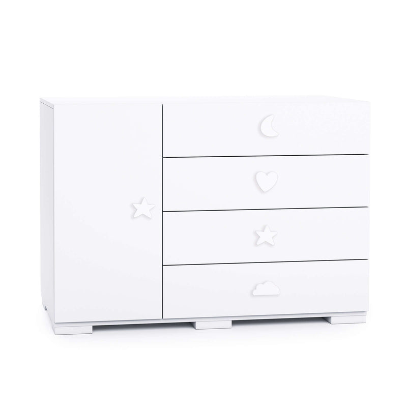Bubble large chest of 2 modules 120cm (4 large drawers and 1 door) · D254G
