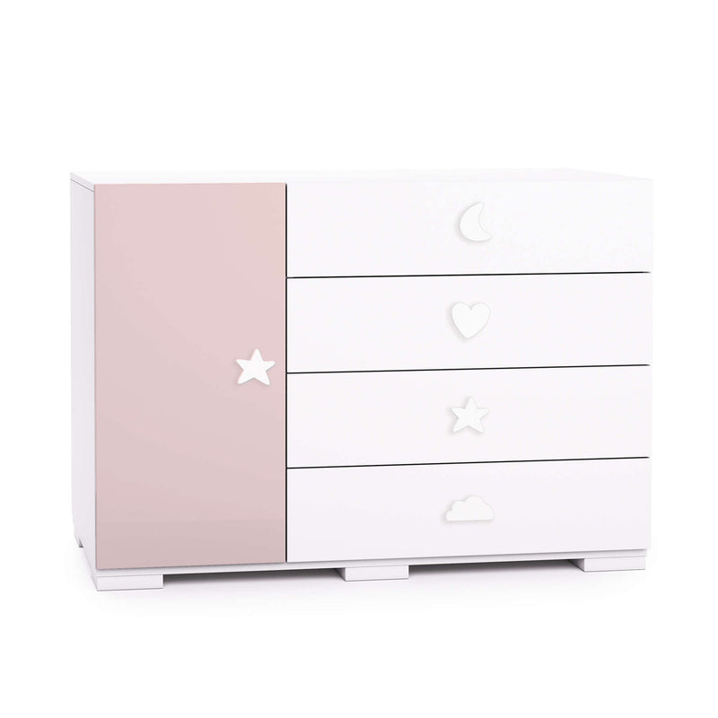 Bubble large chest of 2 modules 120cm (4 large drawers and 1 door) · D254G