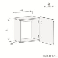 Medidas box estantería infantil H555E de Alondra