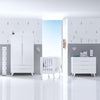 Children's wardrobe (2 doors/2 drawers) white lacquered · Style A347