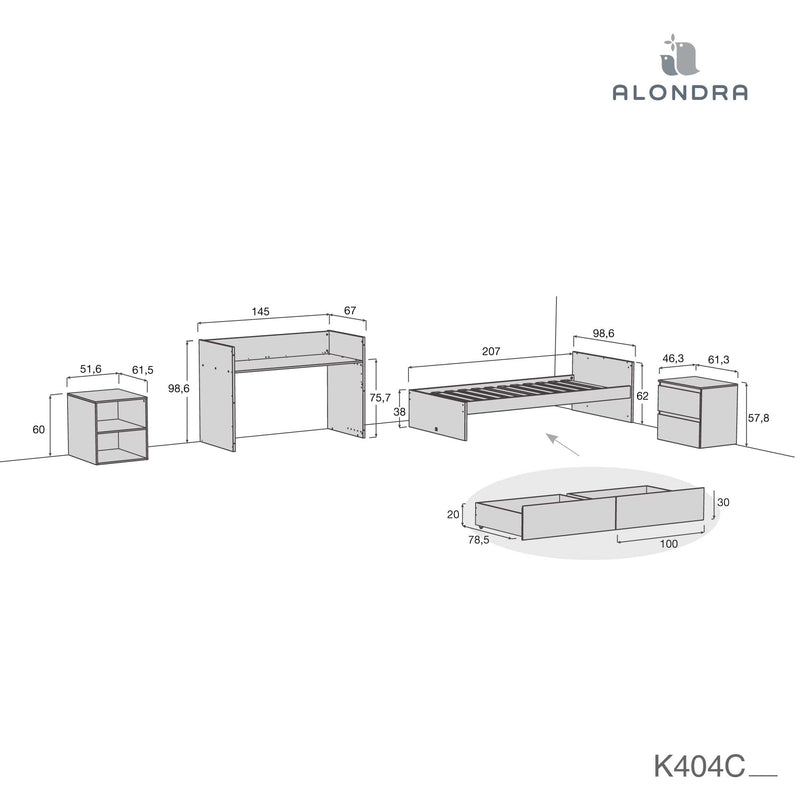 Convertible crib 70x140 Inside Mare · K404-M1181