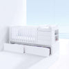 Verwandelbares Babybett 70x140 cm (Montage Links) weiss · Kurve White K417L