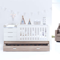 Convertible crib with drawers/trundle bed 70x140 cm wood/white · Sero Loft K547-M9477