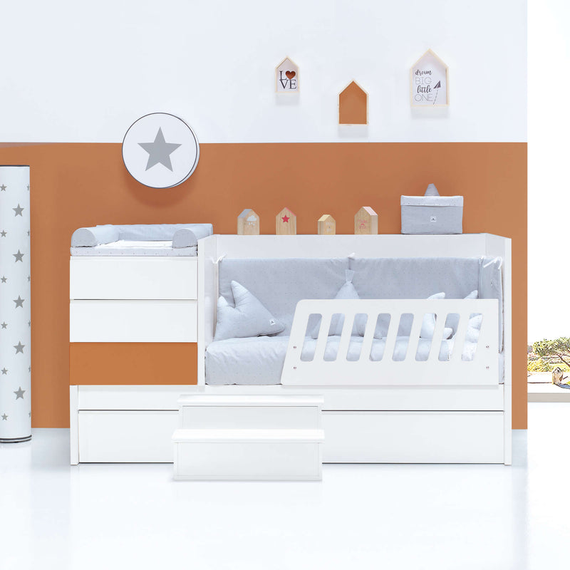 Convertible crib with trundle bed/drawers (70x140 cm) terracotta · Sero Kubo K551N-M7783