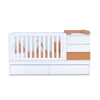 Convertible crib with trundle bed/drawers (70x140 cm) terracotta · Sero Kubo K551N-M7783