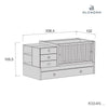 White/beige convertible crib with drawers/trundle bed · Sero Bubble K554-M7753