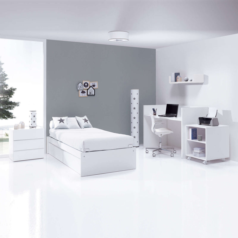 Cuna transformable en cama juvenil 90x200cm blanca