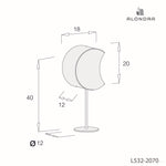 Moon table lamp Dreams with "Child Safe" · L532-2070