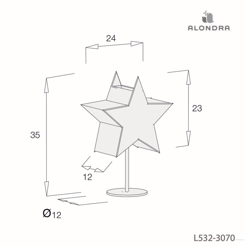 Kinder-Nachttischlampe weiß sternförmig · Dreams L532-3070