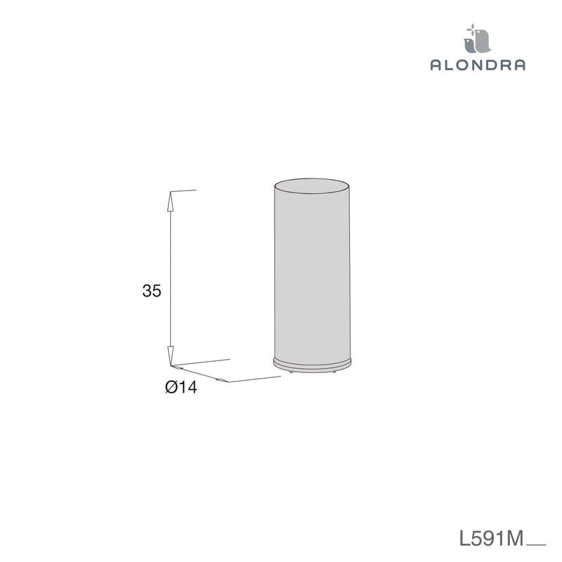 Candeeiro infantil de mesa cilíndrica · Notte L591M
