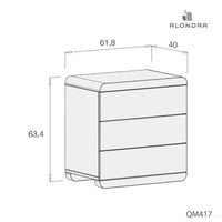 Bedside table (3 drawers) · Premium Kurve · QM417