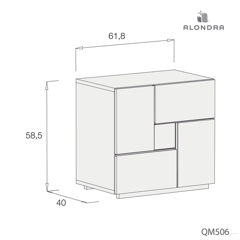 Bedside table (2 drawers / 2 doors) · Clip · QM506