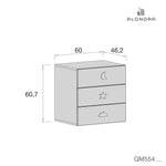Bedside table (3 drawers) · Bubble · QM554