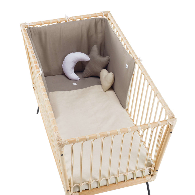 Bumper for cot Diem 60x120 cm (reversible) beige · 707-126 Sahara Sand