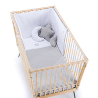 Bumper for cot Diem 60x120 cm (reversible) grey · 707-178 Carezza