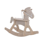 Juguete de regalo en forma de caballo con color beige y chapa de abedul