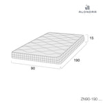 Memory foam mattress for trundle bed of 90x190x15 cm · Visco Junior ZN90-190