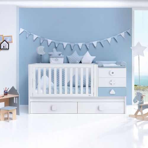 Convertible crib Sero Maths blue · K550