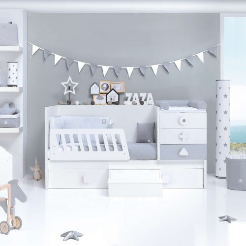 Convertible crib Sero Maths Grey · K550