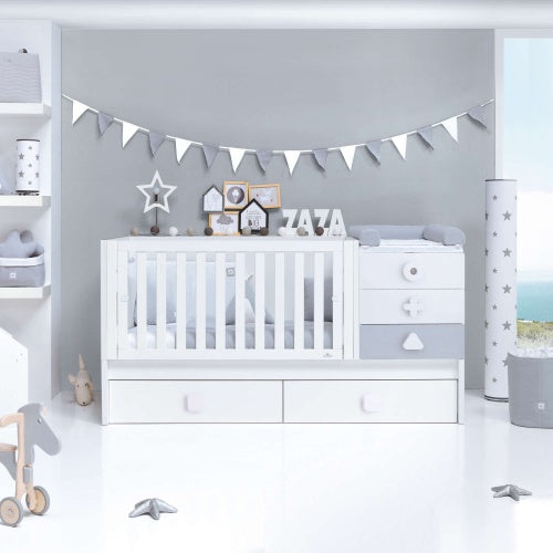 Convertible crib Sero Maths Grey · K550